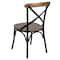 Flash Furniture Advantage X-Back Chair with Metal Bracing and Fruitwood Seat X-BACK-METAL-FW - alternate 7